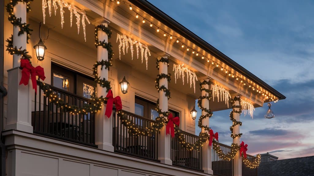 creative christmas balcony decorations