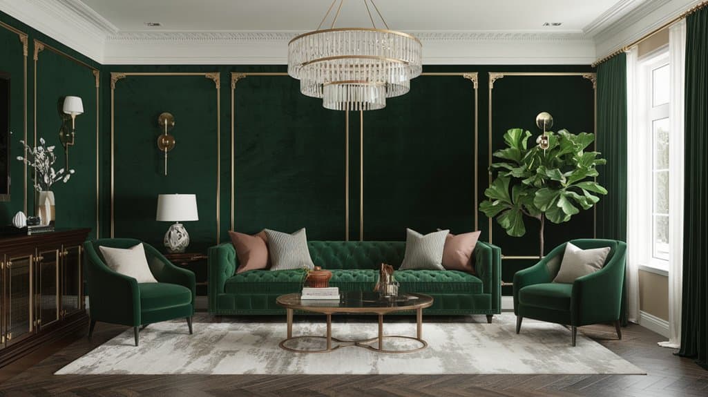 dark green living room inspiration