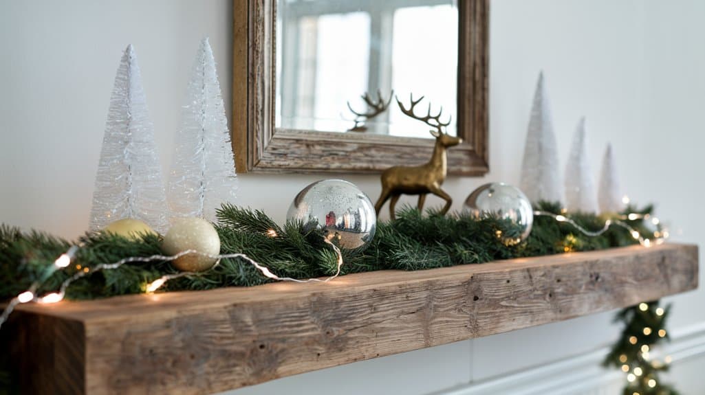 festive christmas shelf decor