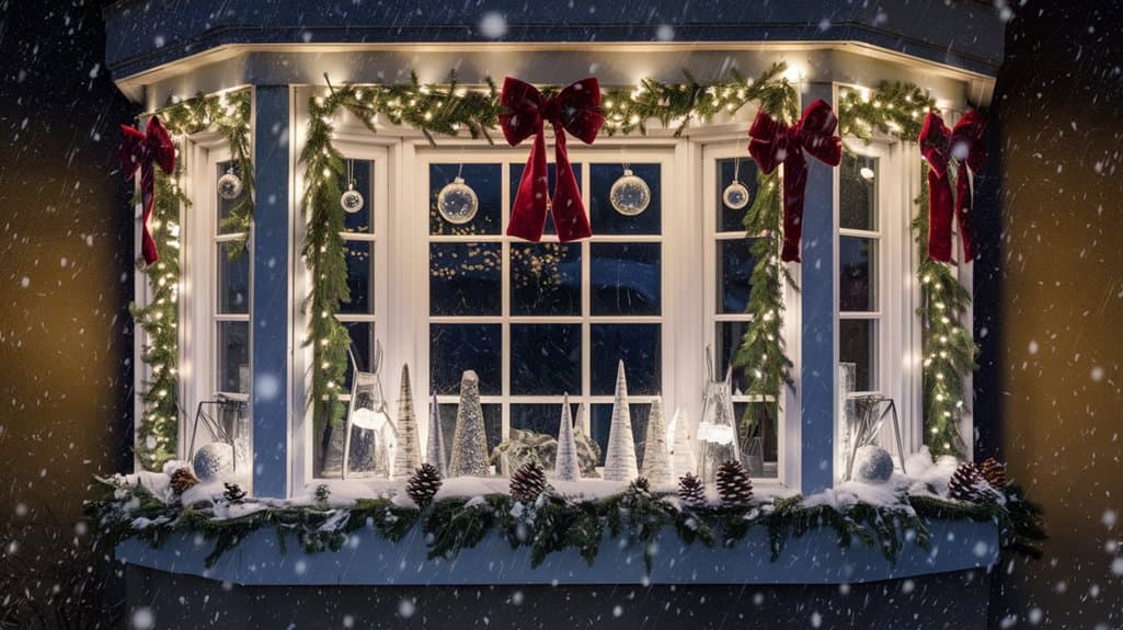 festive christmas window decorations