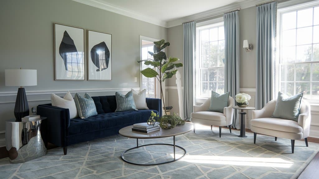 gray and blue decor ideas