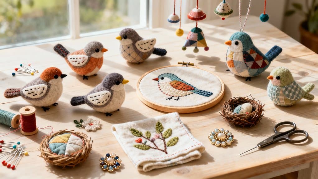 bird themed sewing projects showcased